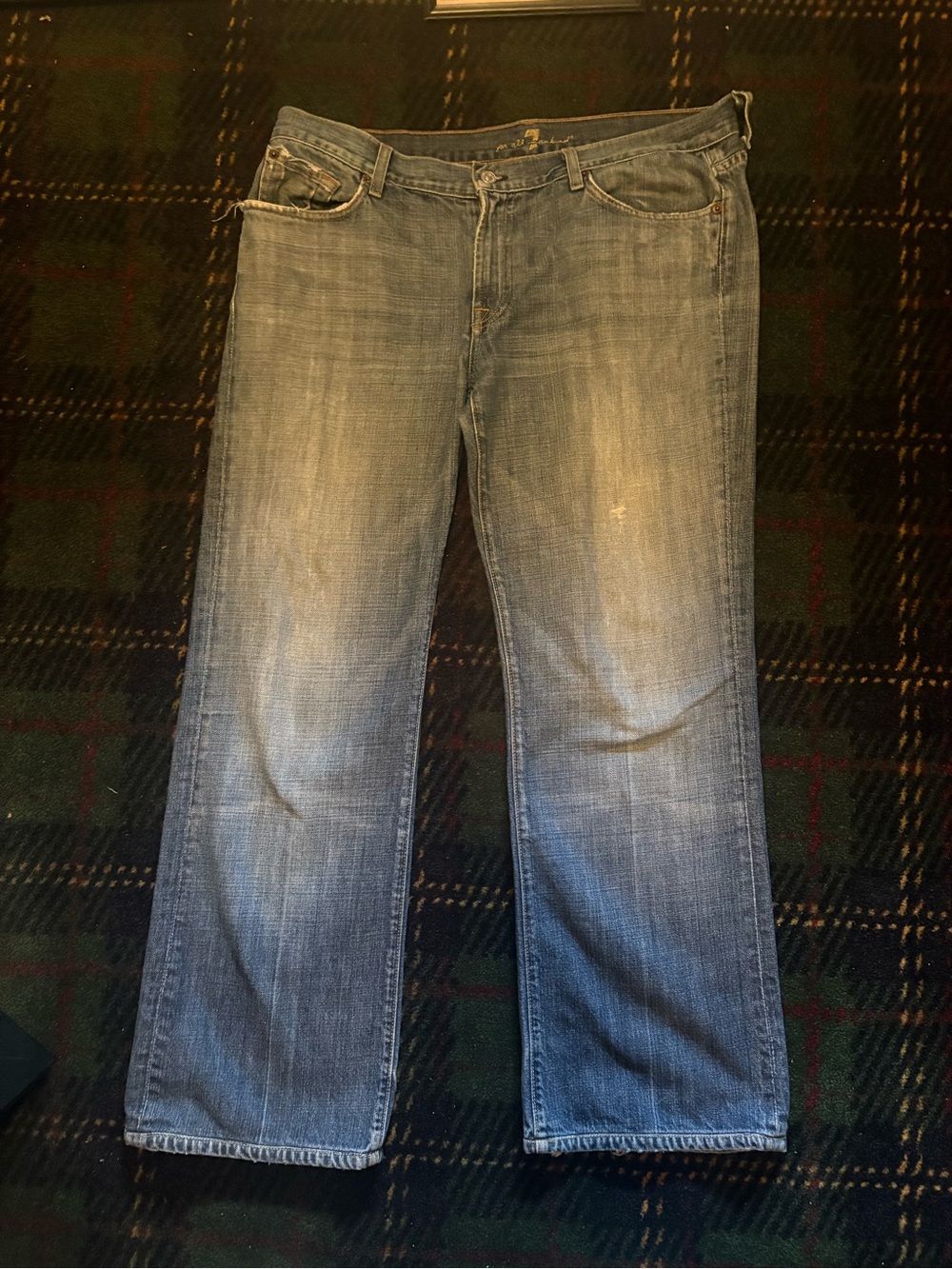 Men's Straight-Leg Jeans in Light Washed Blue 38 x 32